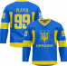 Ukraine - Replica Fan Hockey Trikot Blau/Name und Nummer