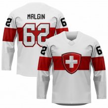 Switzerland - Denis Malgin Replica Fan Jersey White