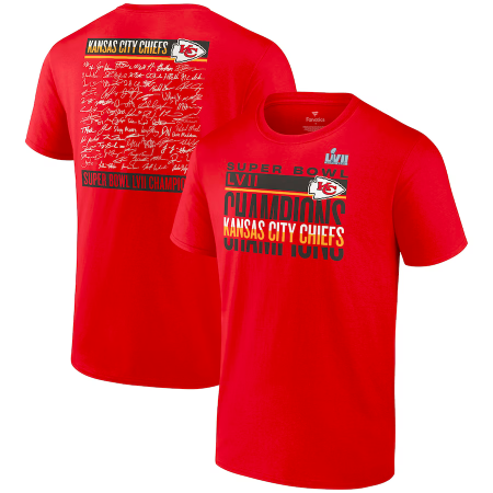 Kansas City Chiefs - Super Bowl LVII Champs Signatures NFL T-Shirt