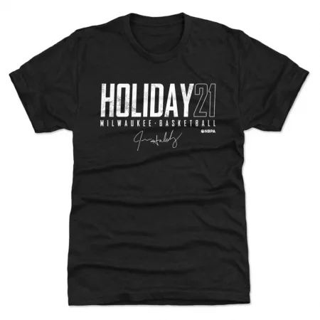 Milwaukee Bucks - Jrue Holiday Elite Black NBA T-Shirt
