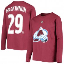 Colorado Avalanche Detské - Nathan MacKinnon NHL Tričko s dlhým rukávom