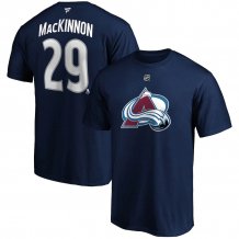 Colorado Avalanche - Nathan MacKinnon Stack Navy NHL T-Shirt