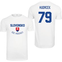 Slowakei - Libor Hudáček Authentic Hockey T-Shirt - Weiß