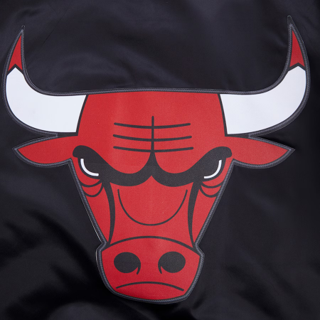 Chicago Bulls - Script Tail Full-Snap Satin Varsity NBA Kurtka