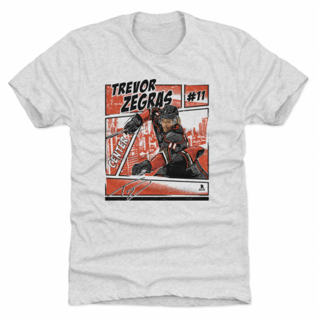 Anaheim Ducks - Trevor Zegras Comic Grey NHL Tričko - Velikost: XXL/USA=3XL/EU