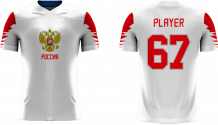 Rusko - 2018 Sublimované Fan Tričko s vlastným menom a číslom