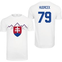 Slovensko - Julius Hudacek 2026 Hokejový Tričko-bílé