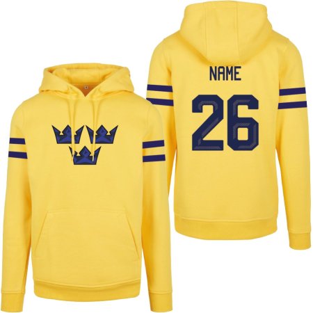 Szwecja - 2026 Hockey Bluza s kapturem/Własne imię i numer