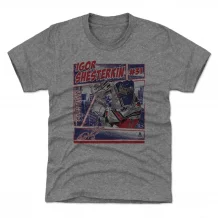 New York Rangers Youth - Igor Shesterkin Comic Gray NHL T-Shirt