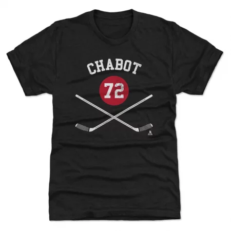 Ottawa Senators - Thomas Chabot Sticks Black NHL T-Shirt
