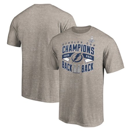 Tampa Bay Lightning - 2021 Stanley Cup Champs Double Trophy NHL T-shirt