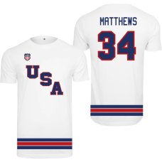 USA - Auston Matthews 2026 Hockey T-shirt - White