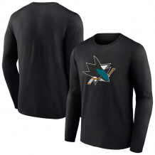 San Jose Sharks - Primary Logo Team Logo Black NHL Langärmlige Shirt