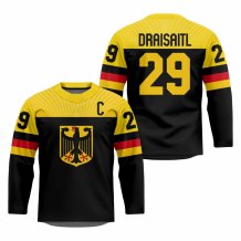 Niemcy - Leon Draisaitl Hockey Replica Fan Jersey Czarny