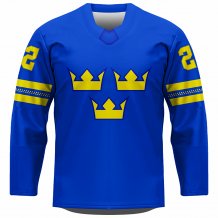 Švédsko - 2022 Hokejový Replica Fan Dres/Vlastní jméno a číslo