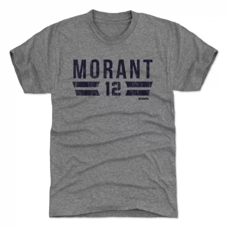 Memphis Grizzlies - Ja Morant Font Gray NBA T-Shirt