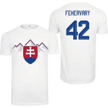 Slowakei - Martin Fehérváry 2026 Hockey T-Shirt - Weiß