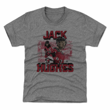 New Jersey Devils Dětské - Jack Hughes Block Gray NHL Tričko