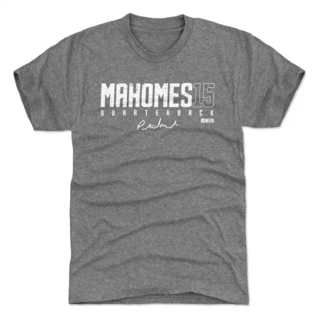 Kansas City Chiefs - Patrick Mahomes Elite Gray NFL T-Shirt