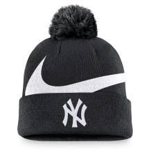 New York Yankees - Swoosh Peak Black MLB Knit hat