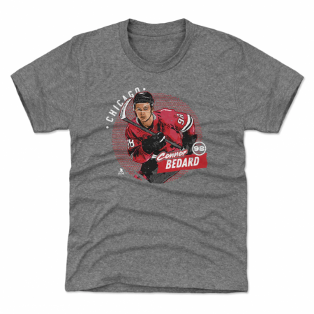 Chicago Blackhawks Kinder - Connor Bedard Dots Gray NHL T-Shirt