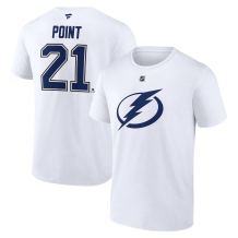 Tampa Bay Lightning - Brayden Point Stack White NHL T-Shirt