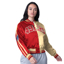 San Francisco 49ers Frauen - Zone Blitz Cropped Satin NFL Jacket