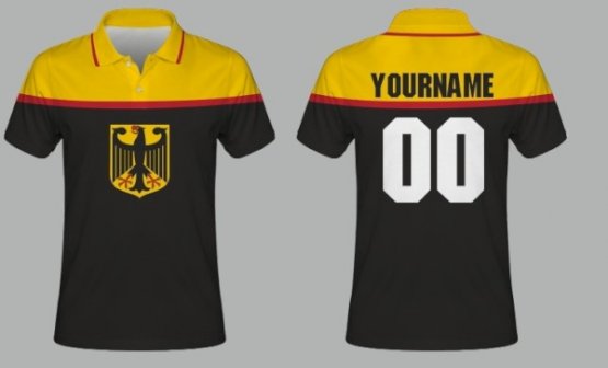 Deutschland - Sublimiert Fan Polo Tshirt