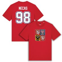 Česko - Martin Nečas Hokejové Tričko-červené
