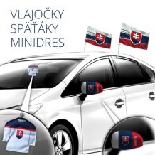 Slovensko - Auto Fan Set - Vlajočky+Návleky+Minidres