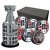 Florida Panthers - 2025 Stanley Cup Champs NHL Replica Trophy & 6 Puck Pack