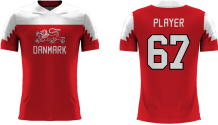 Dania Dziecia - 2018 Sublimated Fan Koszulka z własnym imieniem i numerem