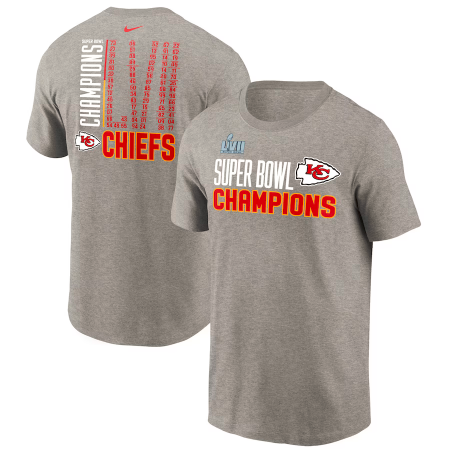 Kansas City Chiefs - Super Bowl LVII Champs Roster NFL T-Shirt