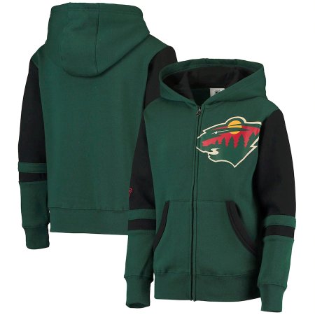 Minnesota Wild Dziecięca - Color-Blocked NHL Bluza s kapturem - Wielkość: XL