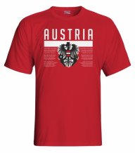 Rakúsko - verzia.1 Fan Red Tričko