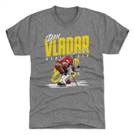Calgary Flames - Daniel Vladar Chisel Gray NHL T-Shirt
