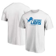 Detroit Lions - Team Lockup White NFL T-Shirt