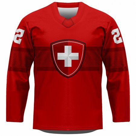 Švýcarsko - 2022 Hokejový Replica Fan Dres/Vlastní jméno a číslo