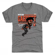 Cleveland Browns - Myles Garrett Cartoon Gray NFL T-Shirt