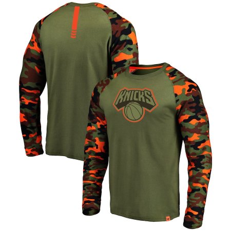 New York Knicks - Recon Camo Raglan NBA T-Shirt mit einem langen Ärmel