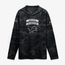 Detroit Lions - 2026 Salute To Service Lightweight NFL Bluza z kapturem