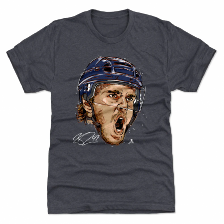Edmonton Oilers - Connor McDavid Scream Navy NHL T-Shirt