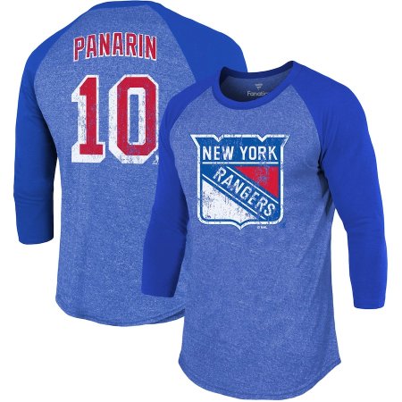 New York Rangers - Artemi Panarin Tri-Blend NHL Tričko s 3/4 rukávom