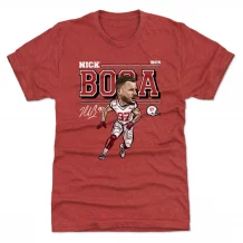 San Francisco 49ers - Nick Bosa Cartoon Red NFL T-Shirt