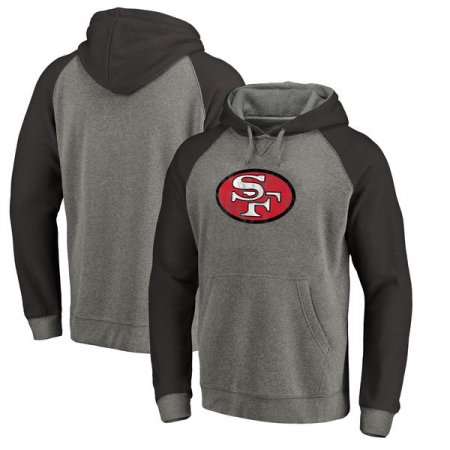 San Francisco 49ers - Throwback Logo Tri-Blend Raglan NFL Hoodie