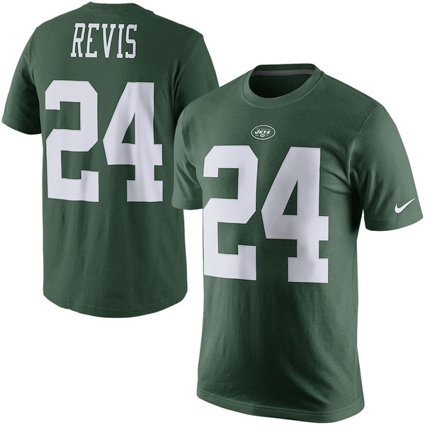 Darrelle Revis New York Jets Tri-Blend Name & Number T-Shirt - Green