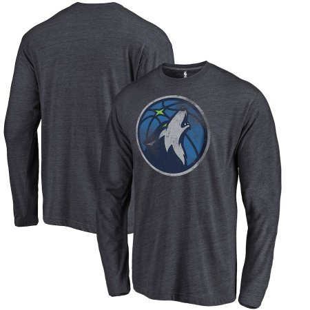 Minnesota Timberwolves - Distressed Team Logo NBA T-shirt long sleeve
