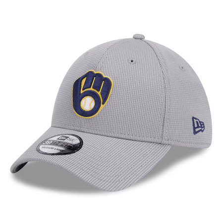 Milwaukee Brewers - Active Pivot 39thirty Gray MLB Hat