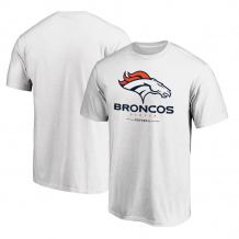 Denver Broncos - Team Lockup White NFL T-Shirt