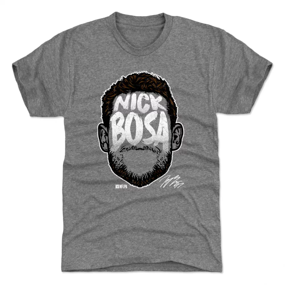 San Francisco 49ers - Nick Bosa Player Silhouette NFL T-Shirt :: FansMania